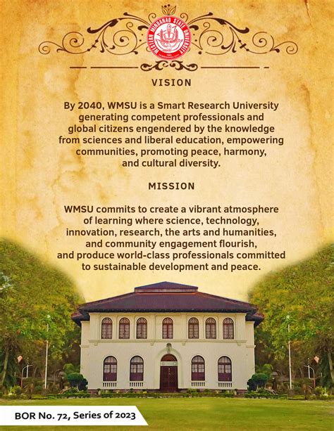 The Vision, Mission and Goals of Mindanao State University.